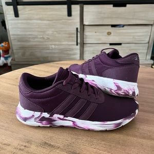 Adidas Size 7.5 Purple and White Athletic Shoes